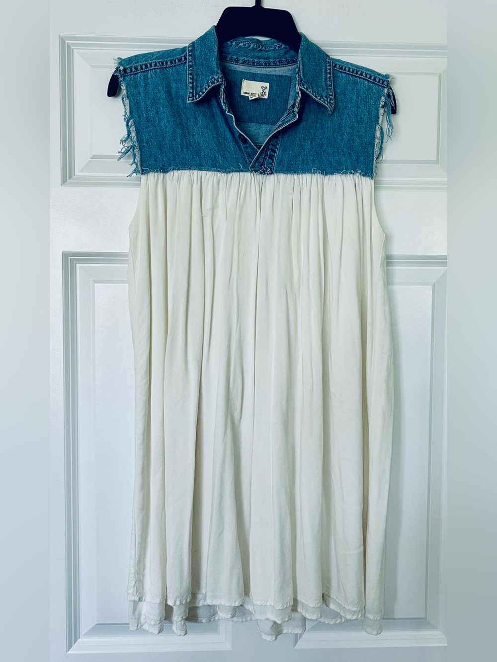 Urban Renewal Denim & Cream Dress